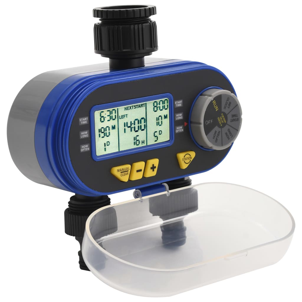 vidaXL Digitale Bewässerungsuhr 2-fach mit Feuchtigkeitssensor