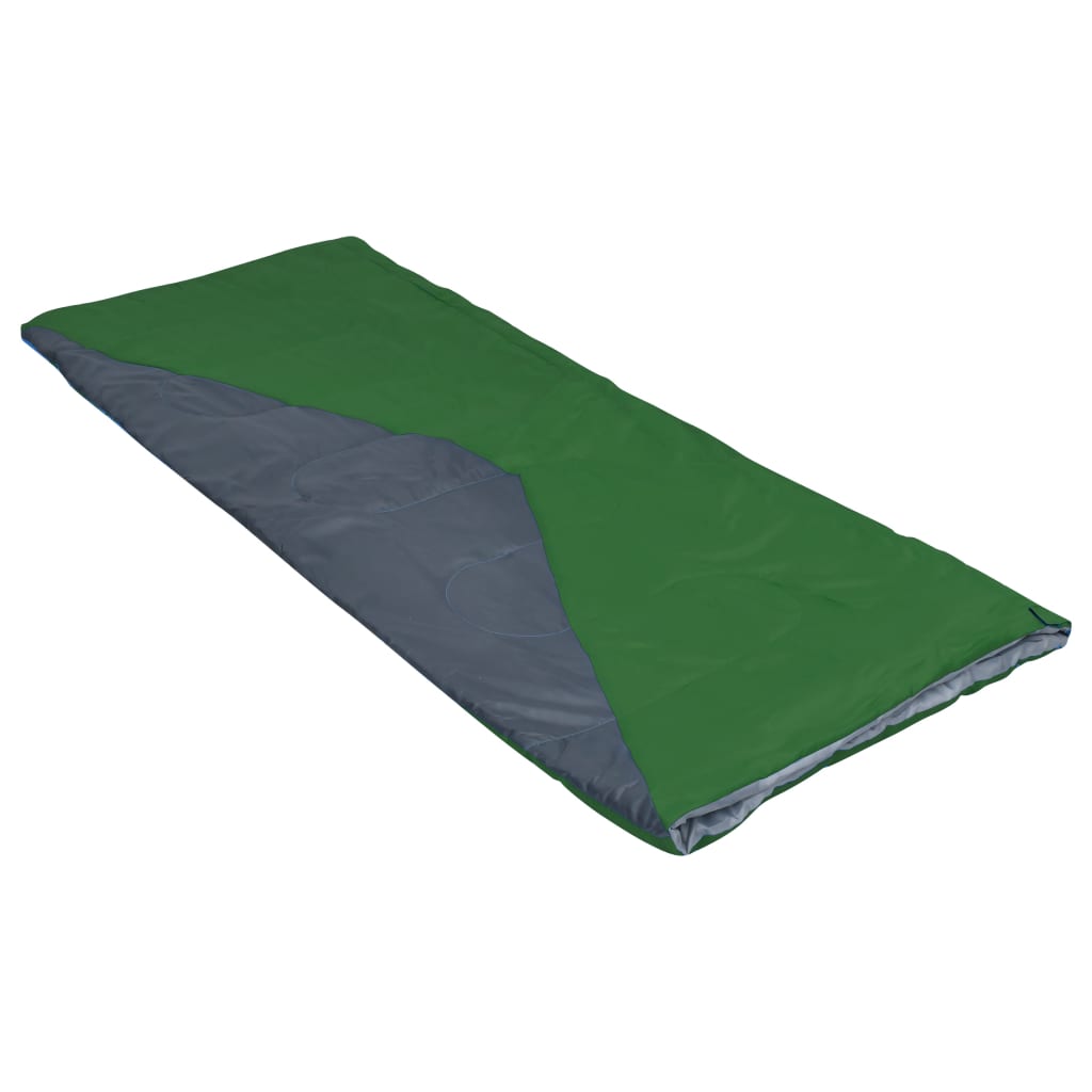 vidaXL Leichter Umschlag-Schlafsack Grün 1100g 10°C