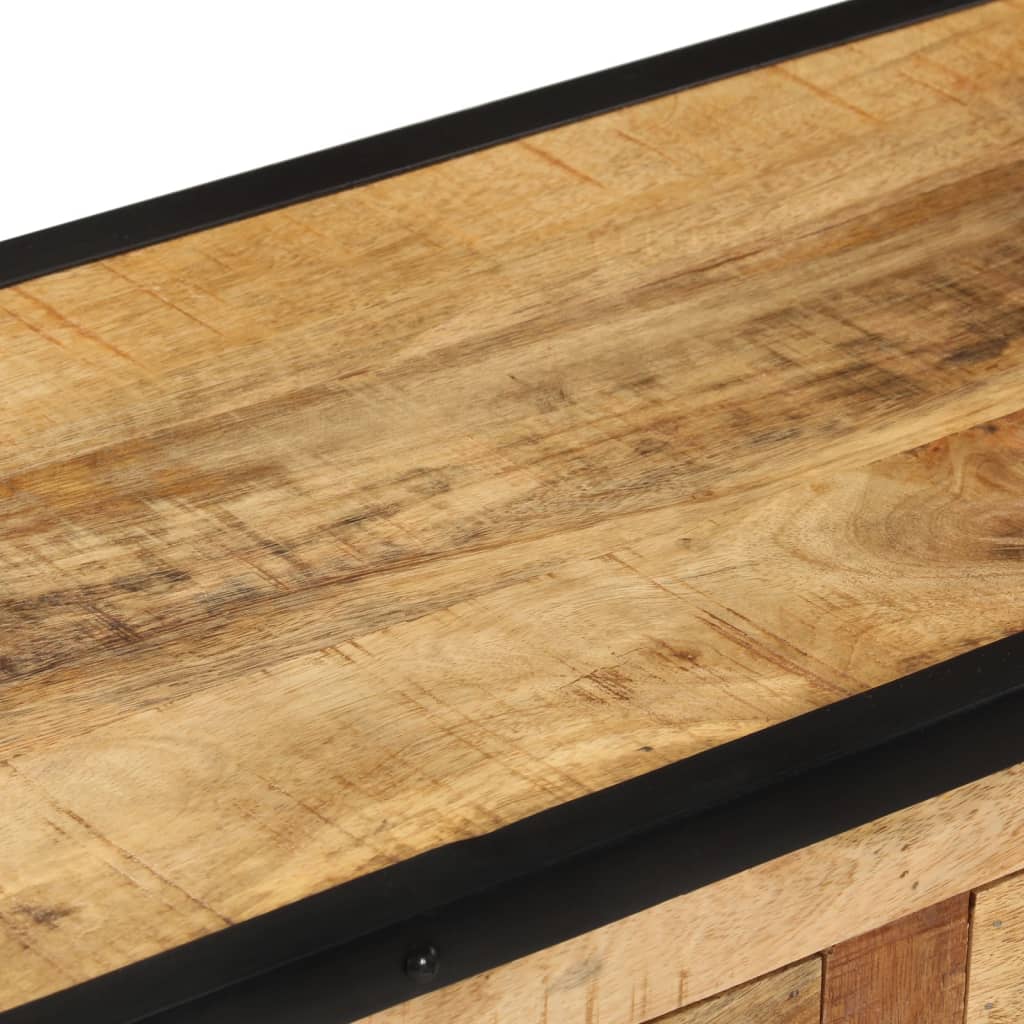 vidaXL Sideboard 80×31×71 cm Raues Mango-Massivholz