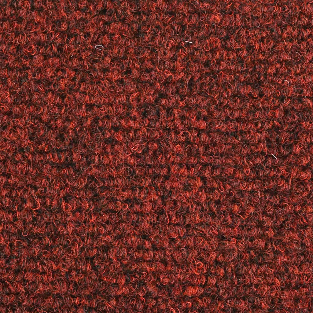vidaXL Selbstklebende Treppenmatten 5 Stk. Rot 56x17x3 cm Nadelvlies