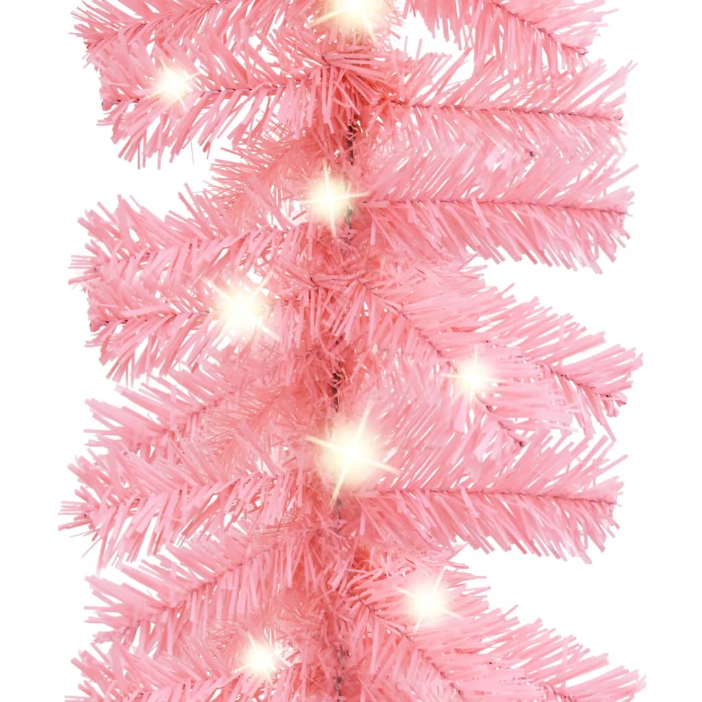 vidaXL Weihnachtsgirlande mit LED 10 m Rosa