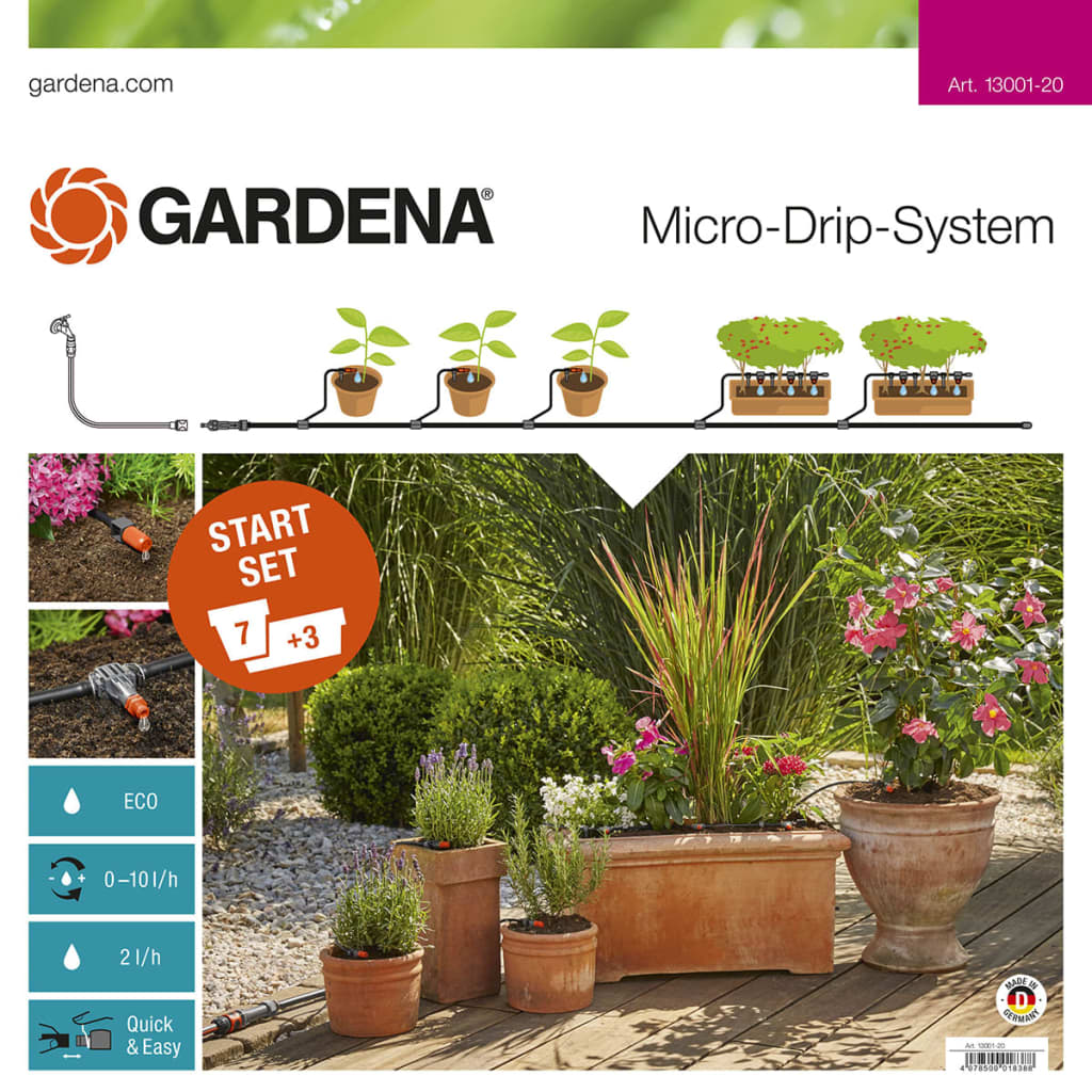 GARDENA Micro-Drip-System für Pflanztöpfe M Starter Set 13001-20