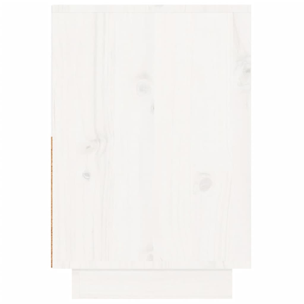 vidaXL Nachttisch Weiß 60x34x51 cm Massivholz Kiefer