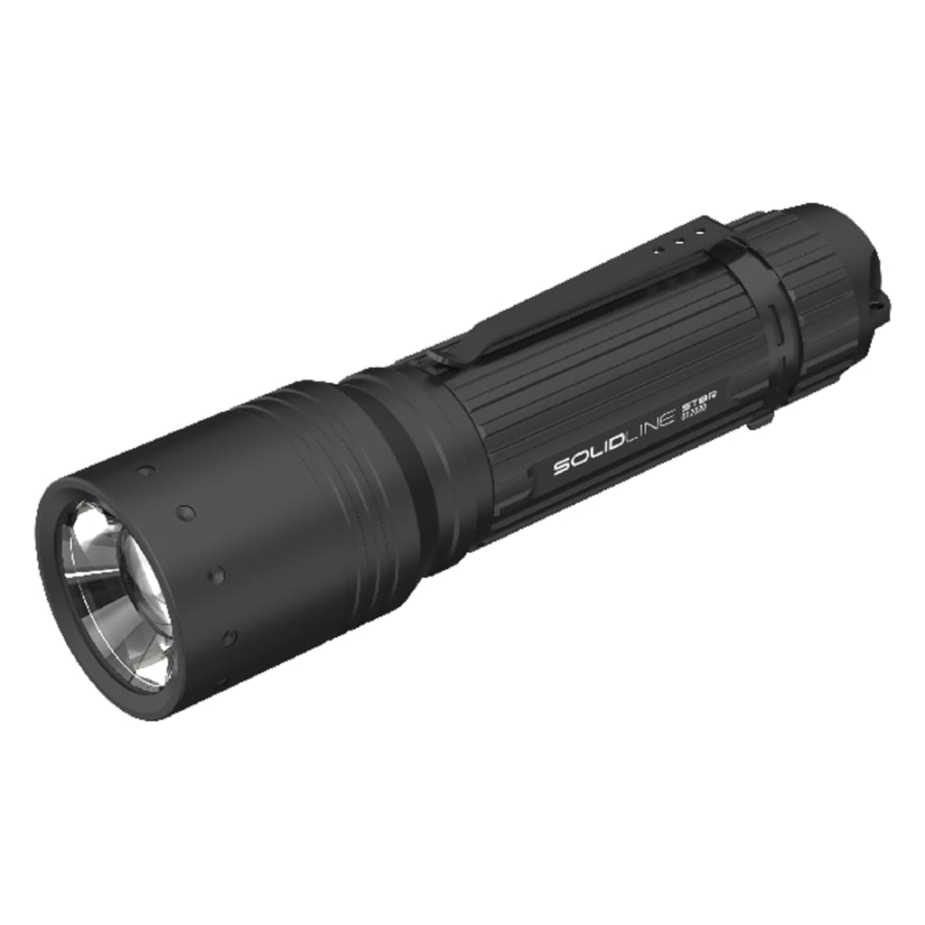 SOLIDLINE Taschenlampe Aufladbar ST8R mit Clip 600 lm
