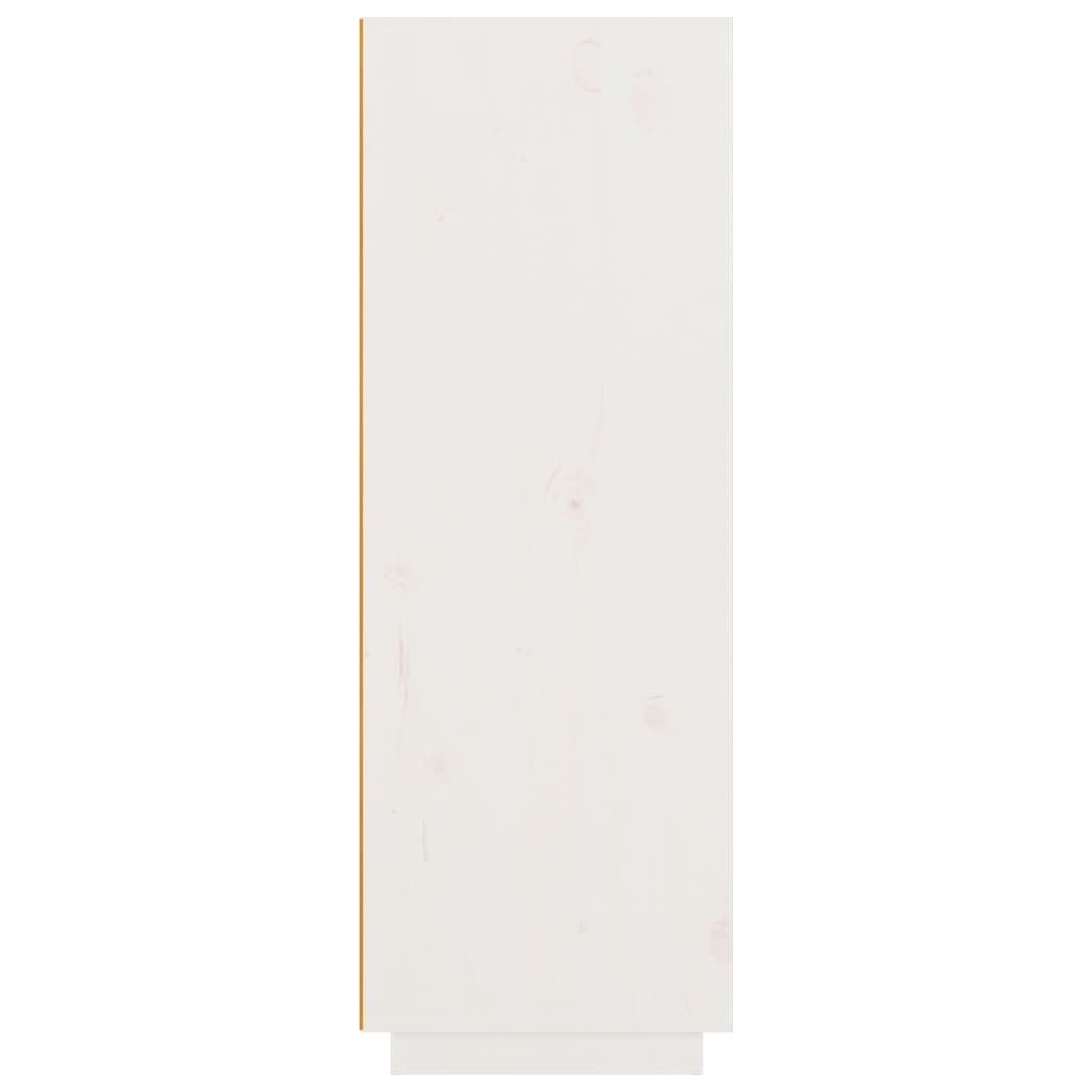 vidaXL Highboard Weiß 89x40x116,5 cm Massivholz Kiefer