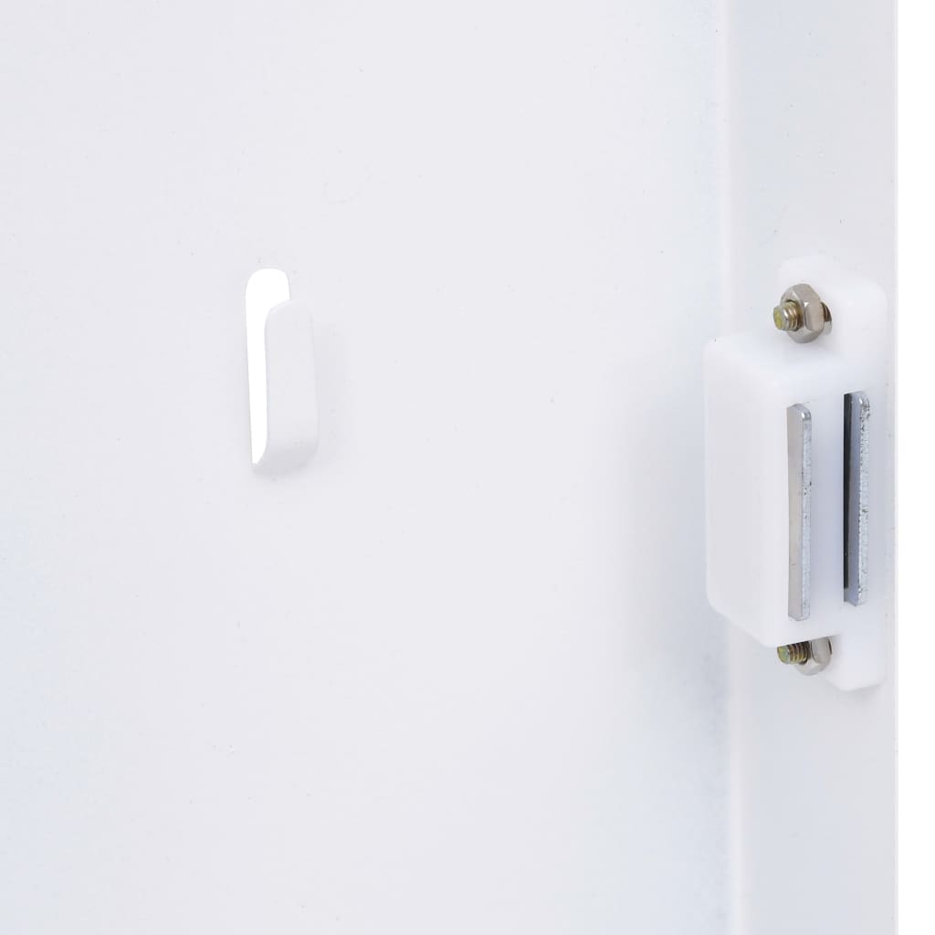 vidaXL Schlüsselkasten mit Magnettafel Weiß 30x20x5,5 cm