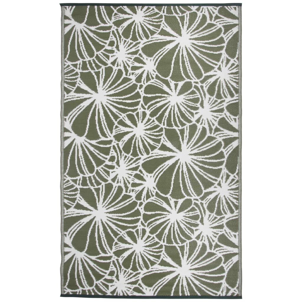 Esschert Design Outdoor-Teppich 241x152 cm Blumenmuster OC21