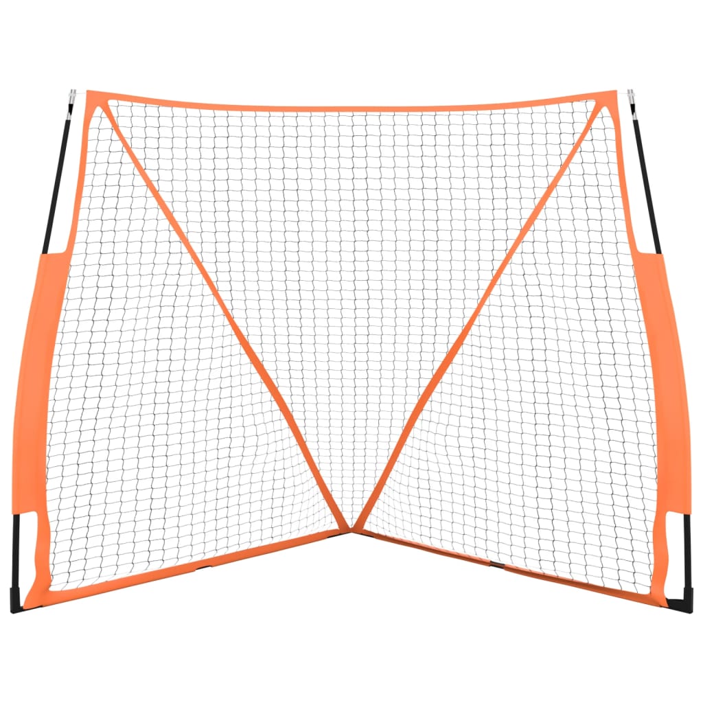 vidaXL Baseball-Netz Tragbar Orange Schwarz 183x182x183 cm Stahl