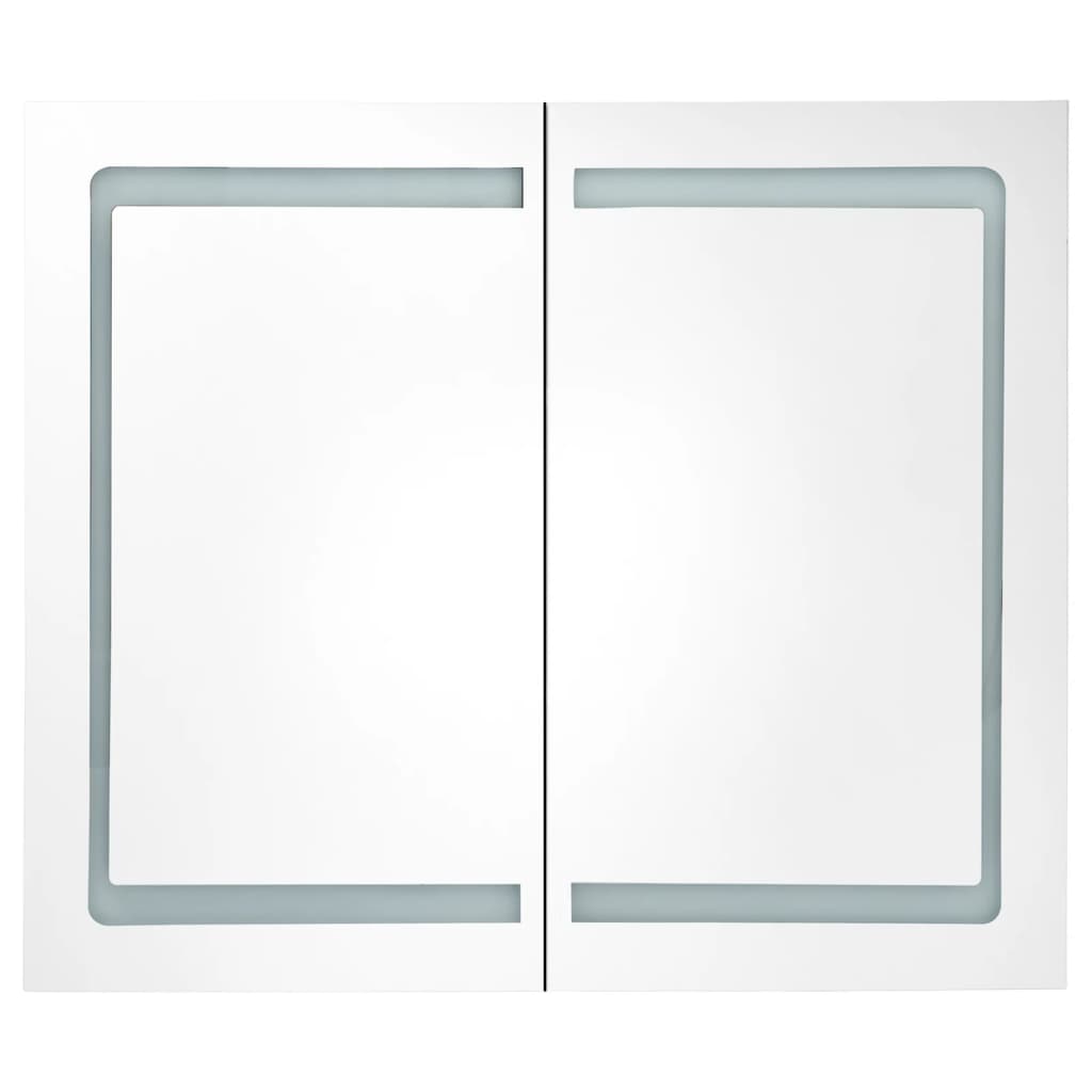 vidaXL LED-Spiegelschrank fürs Bad Eichen-Optik 80x12x68 cm