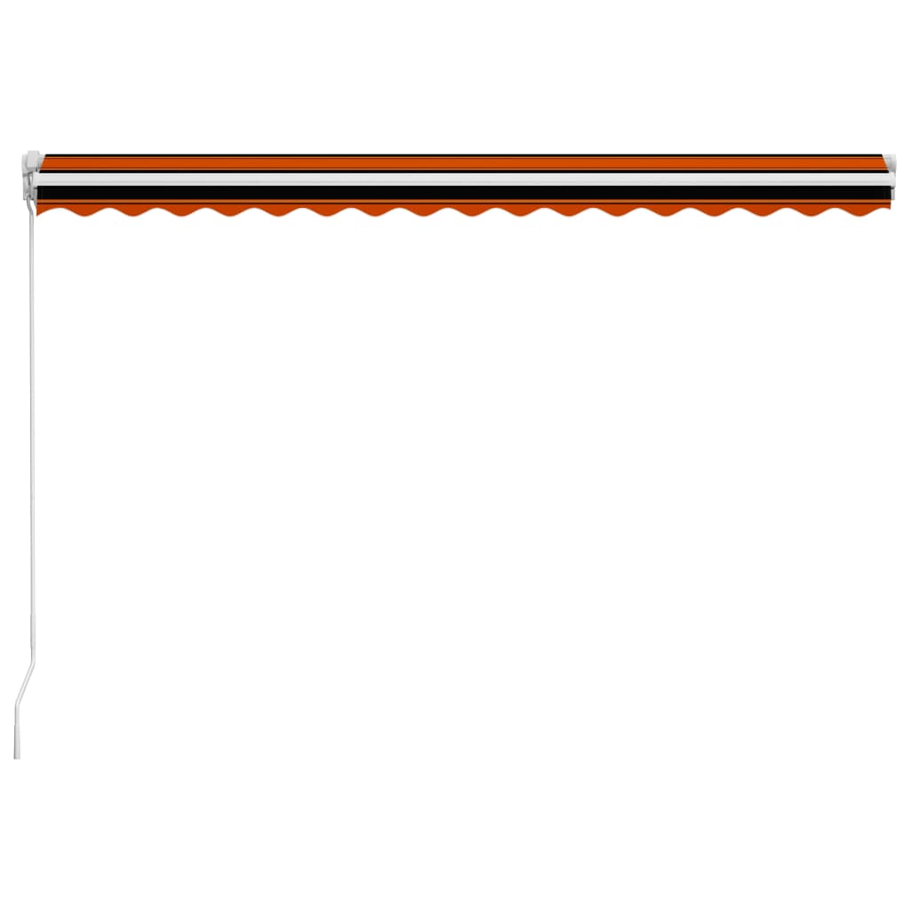 vidaXL Einziehbare Markise Handbetrieben 450 x 300 cm Orange und Braun
