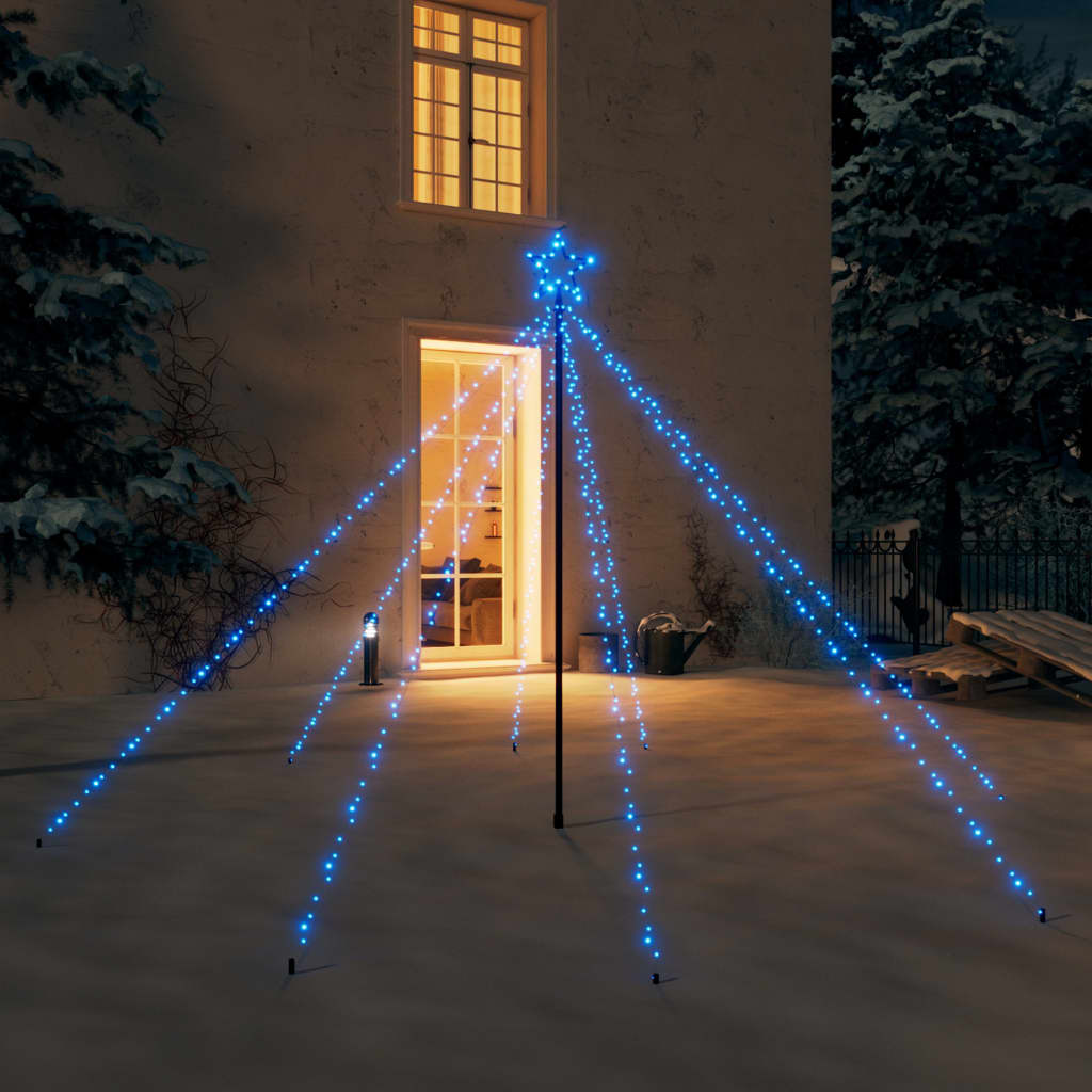 vidaXL Weihnachtsbaum-Lichterketten Indoor Outdoor 400 LEDs Blau 2,5 m