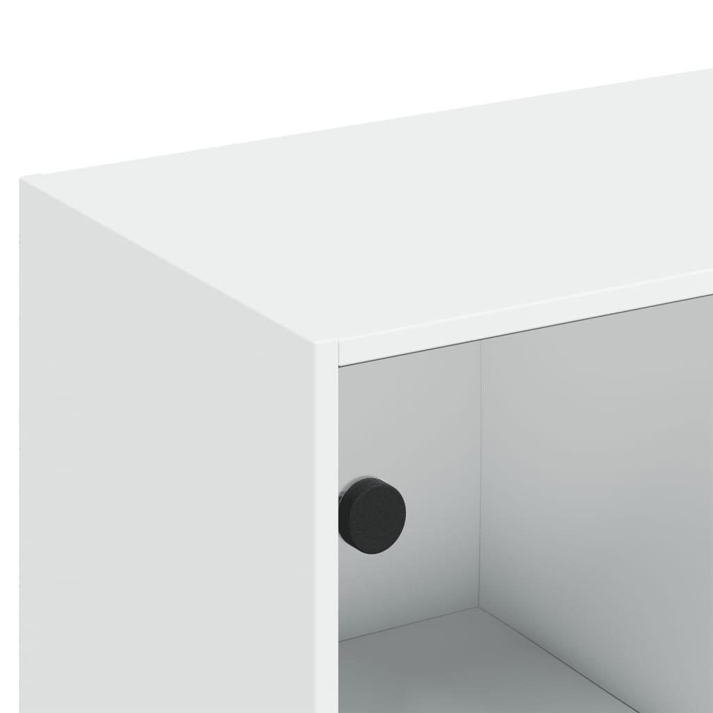 vidaXL Bücherschrank mit Türen Weiß 136x37x142 cm Holzwerkstoff