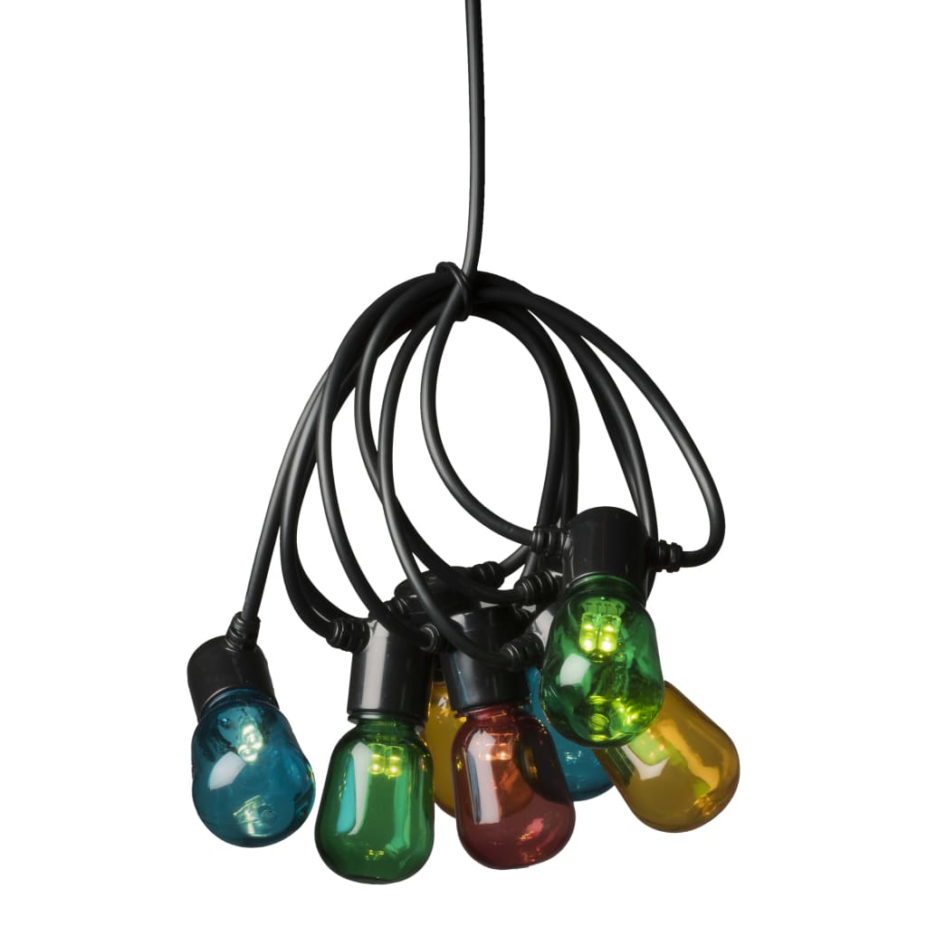 KONSTSMIDE Party-Lichterkette mit 40 Klaren Ovalen Lampen Mehrfarbig
