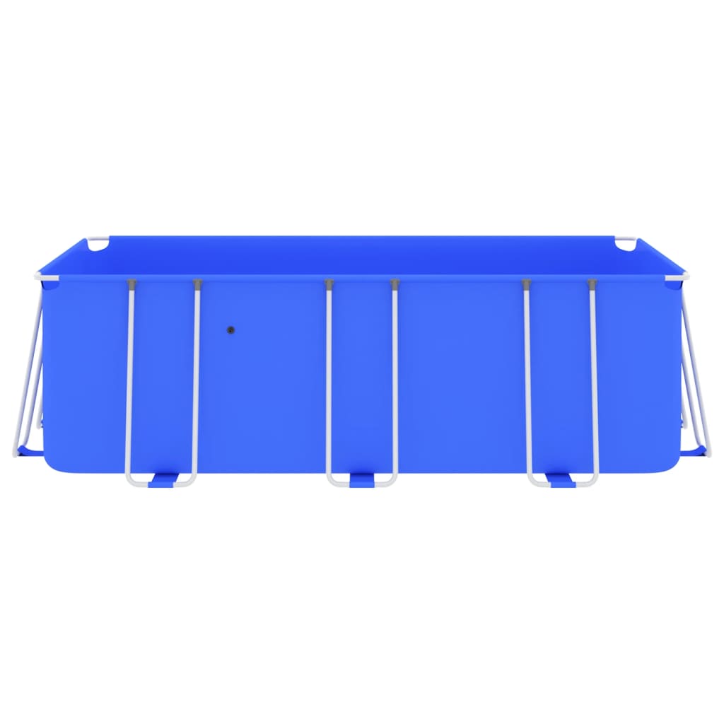 vidaXL Swimming Pool mit Stahlrahmen 400x207x122 cm Blau