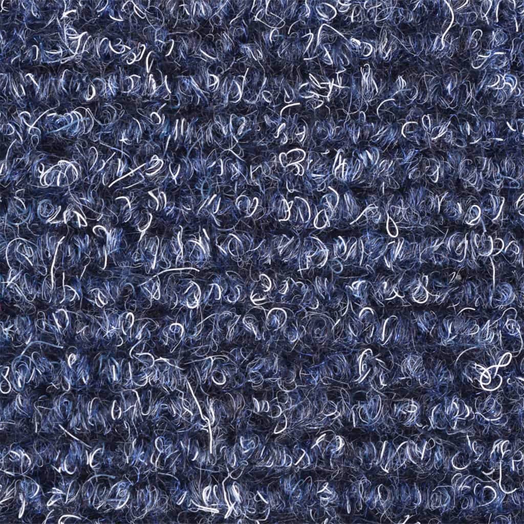 vidaXL 15-tlg Selbstklebende Treppenmatten Nadelvlies 65x21x4cm Blau