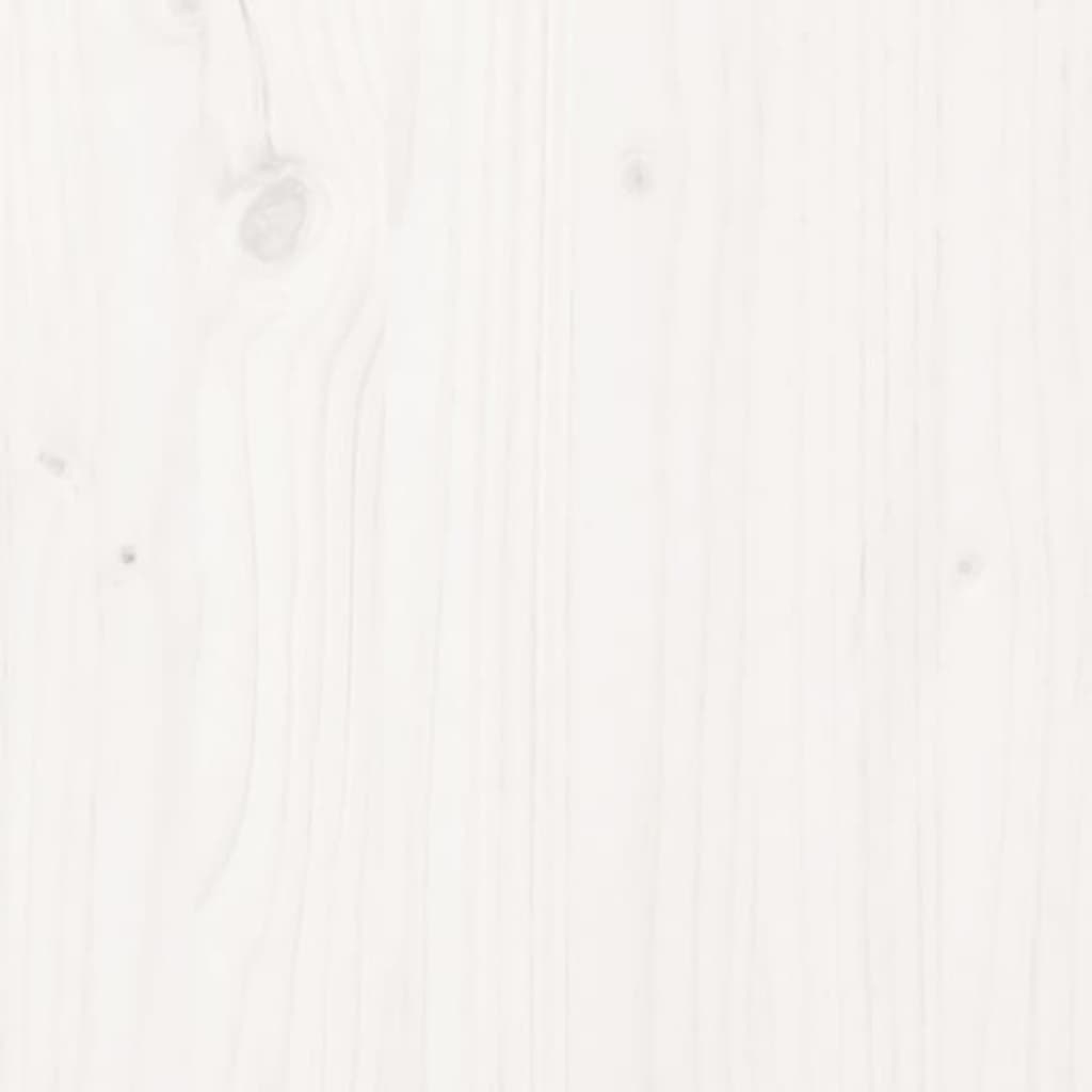 vidaXL Pflanzkübel Weiß 77x25x104,5 cm Massivholz Kiefer