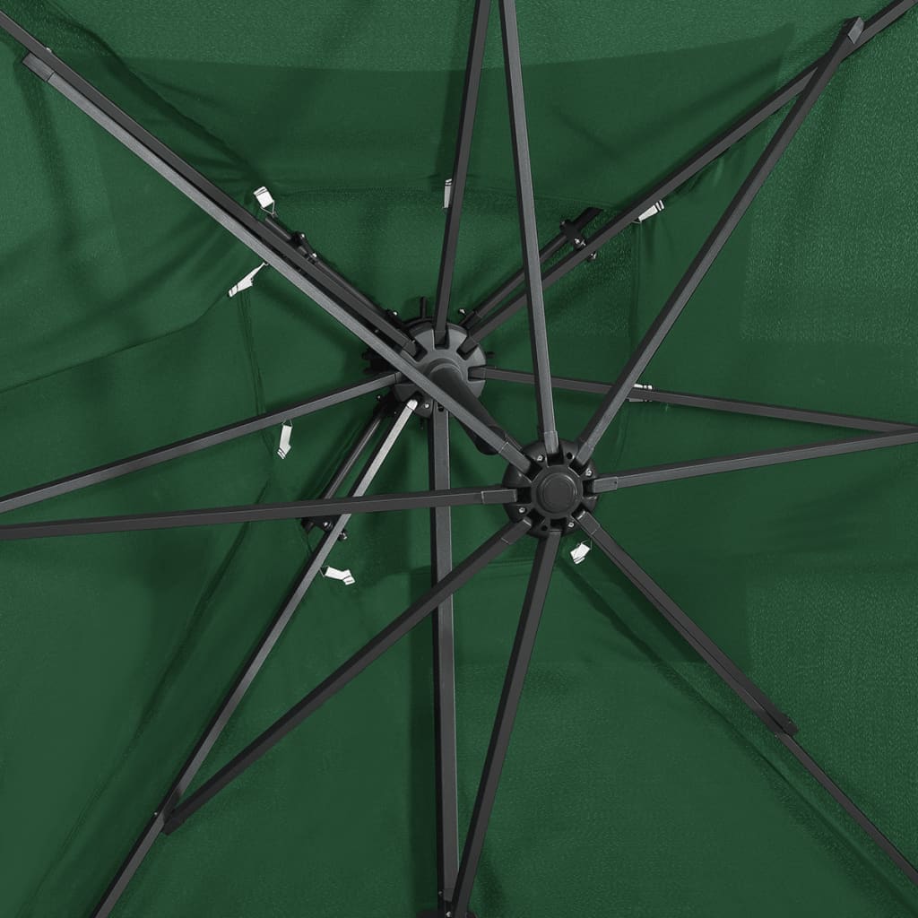 vidaXL Ampelschirm mit Lüftung Grün 250x250 cm