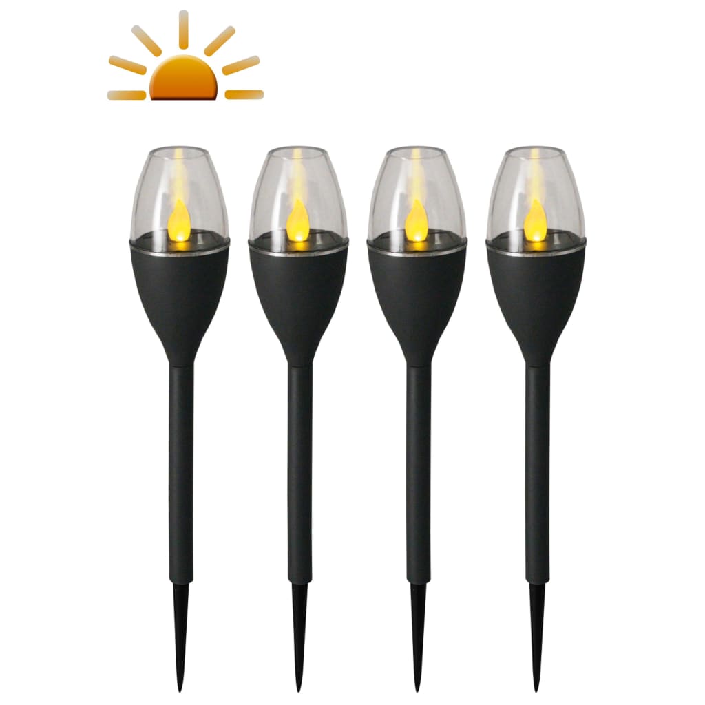 Luxform Solar LED Mini Garten-Wegeleuchten Jive 4 Stk. Grau 41466