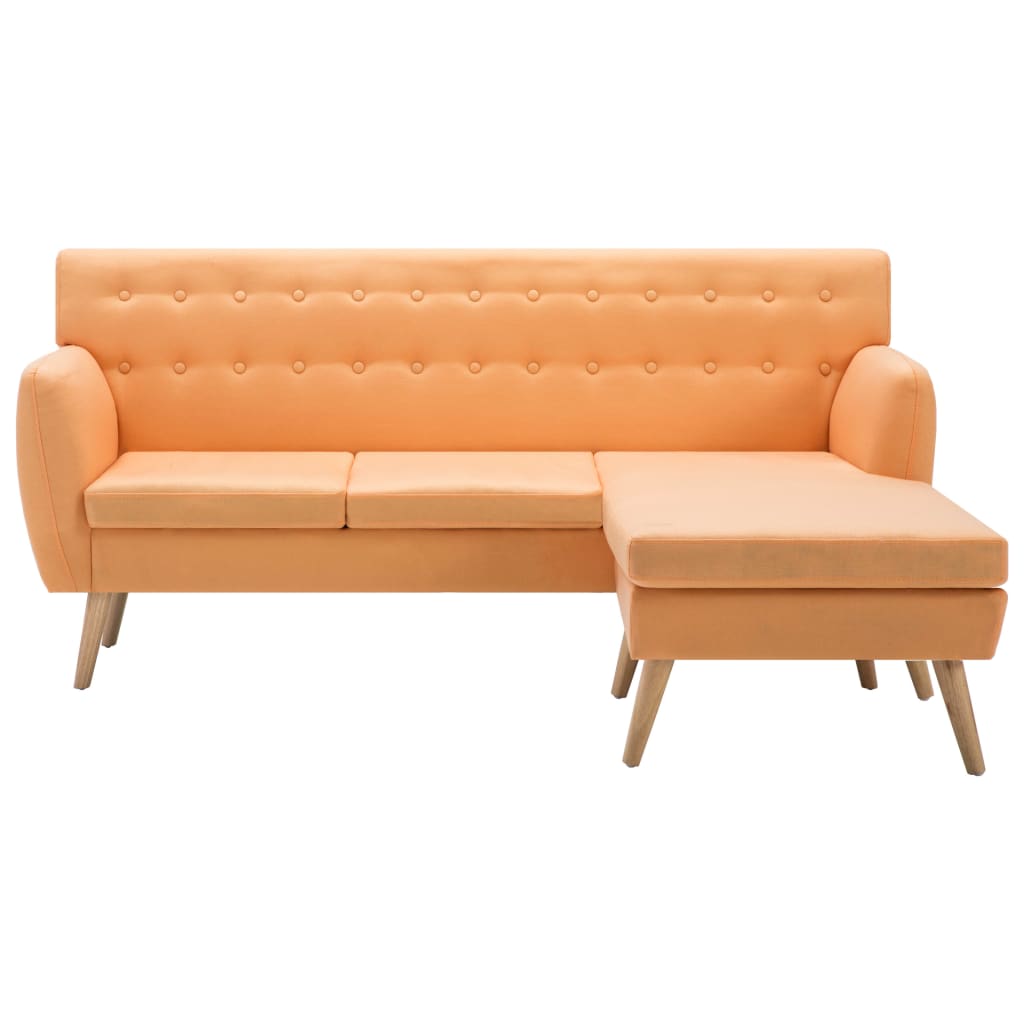 vidaXL Sofa L-Form Stoff 171,5x138x81,5 cm Orange