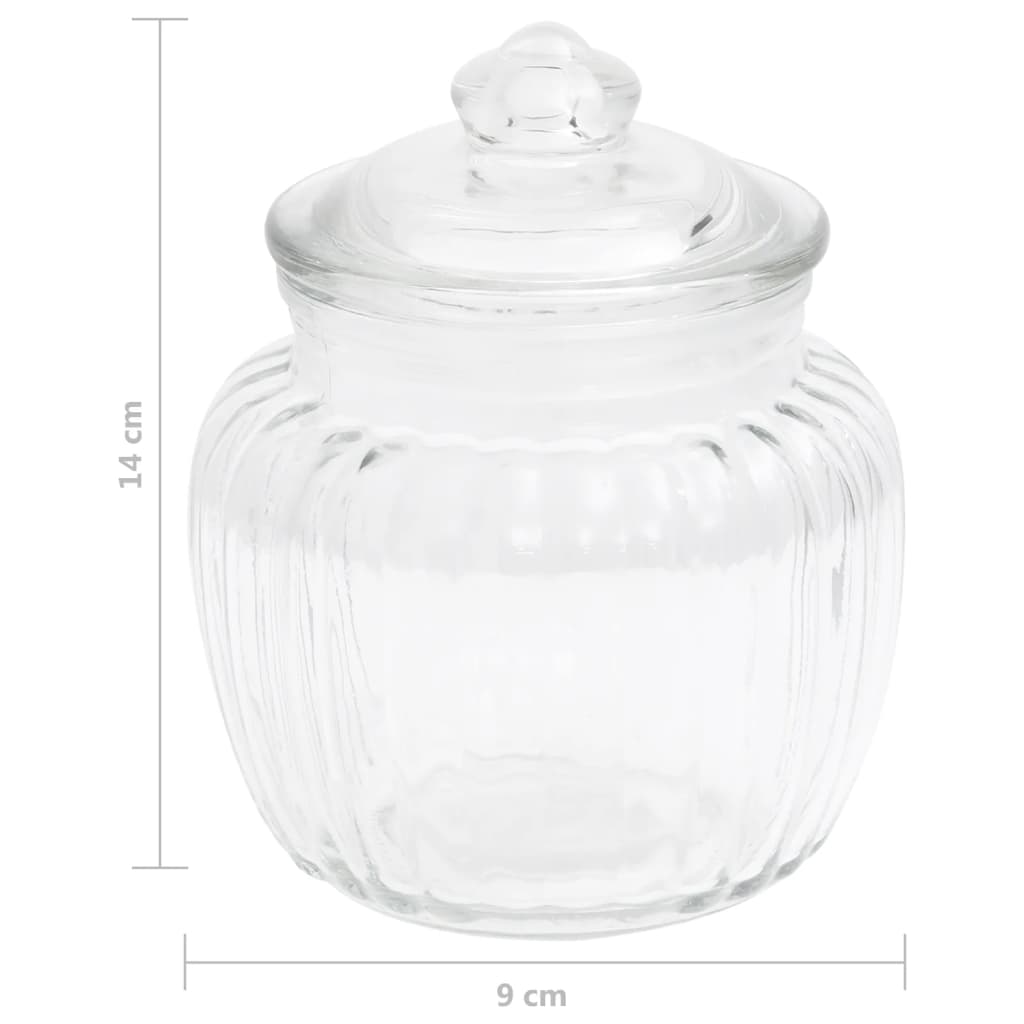vidaXL Vorratsgläser 4 Stk. 500 ml Glas