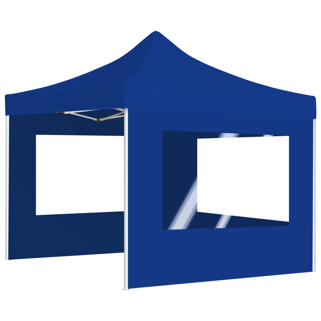 vidaXL Profi-Partyzelt Faltbar mit Wänden Aluminium 3x3 m Blau
