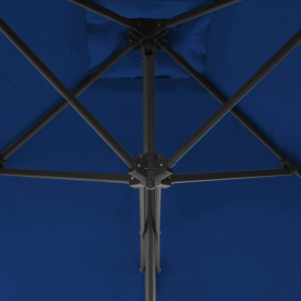 vidaXL Sonnenschirm mit Stahlmast Blau 300x230 cm