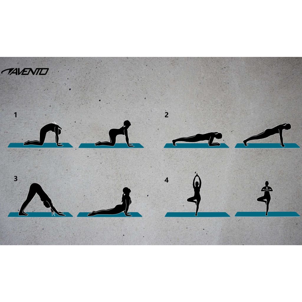 Avento Fitness/Yoga-Matte Grau