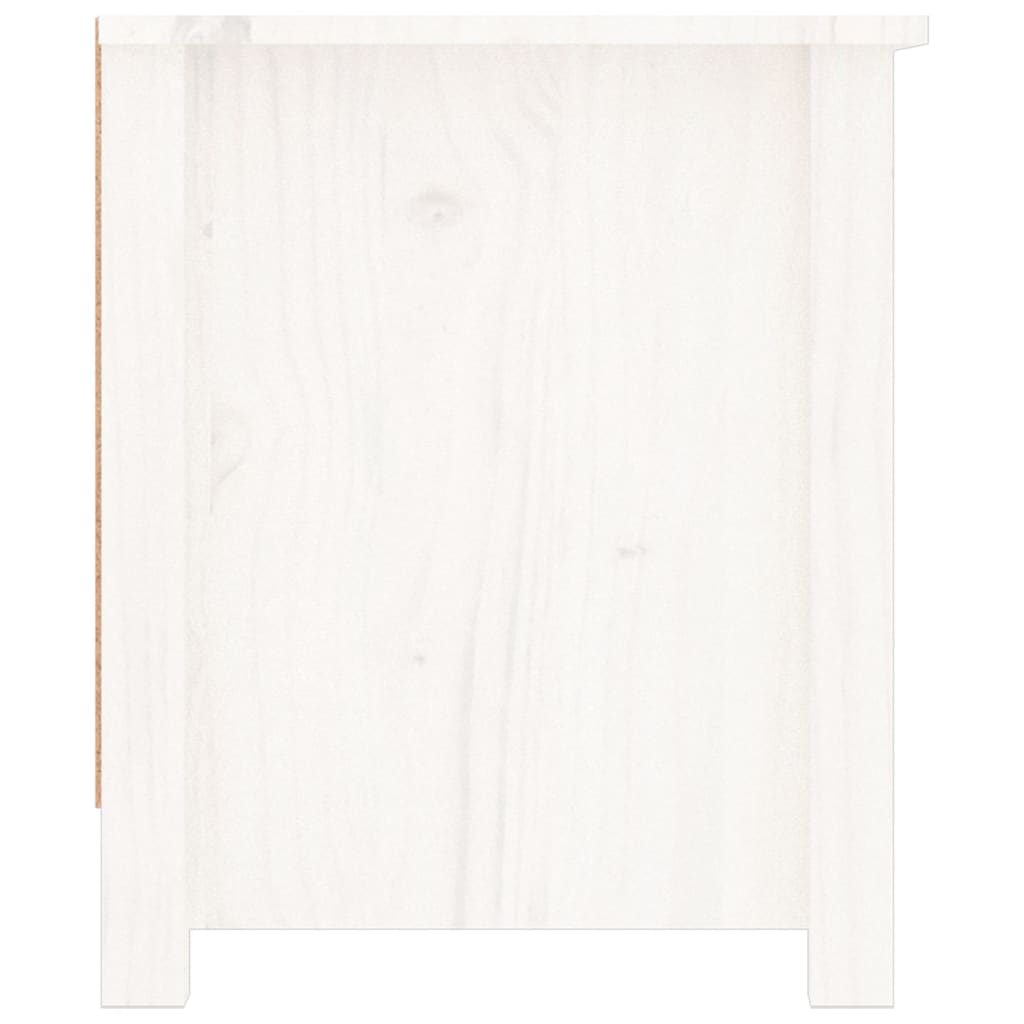 vidaXL Schuhschrank Weiß 110x38x45,5 cm Massivholz Kiefer