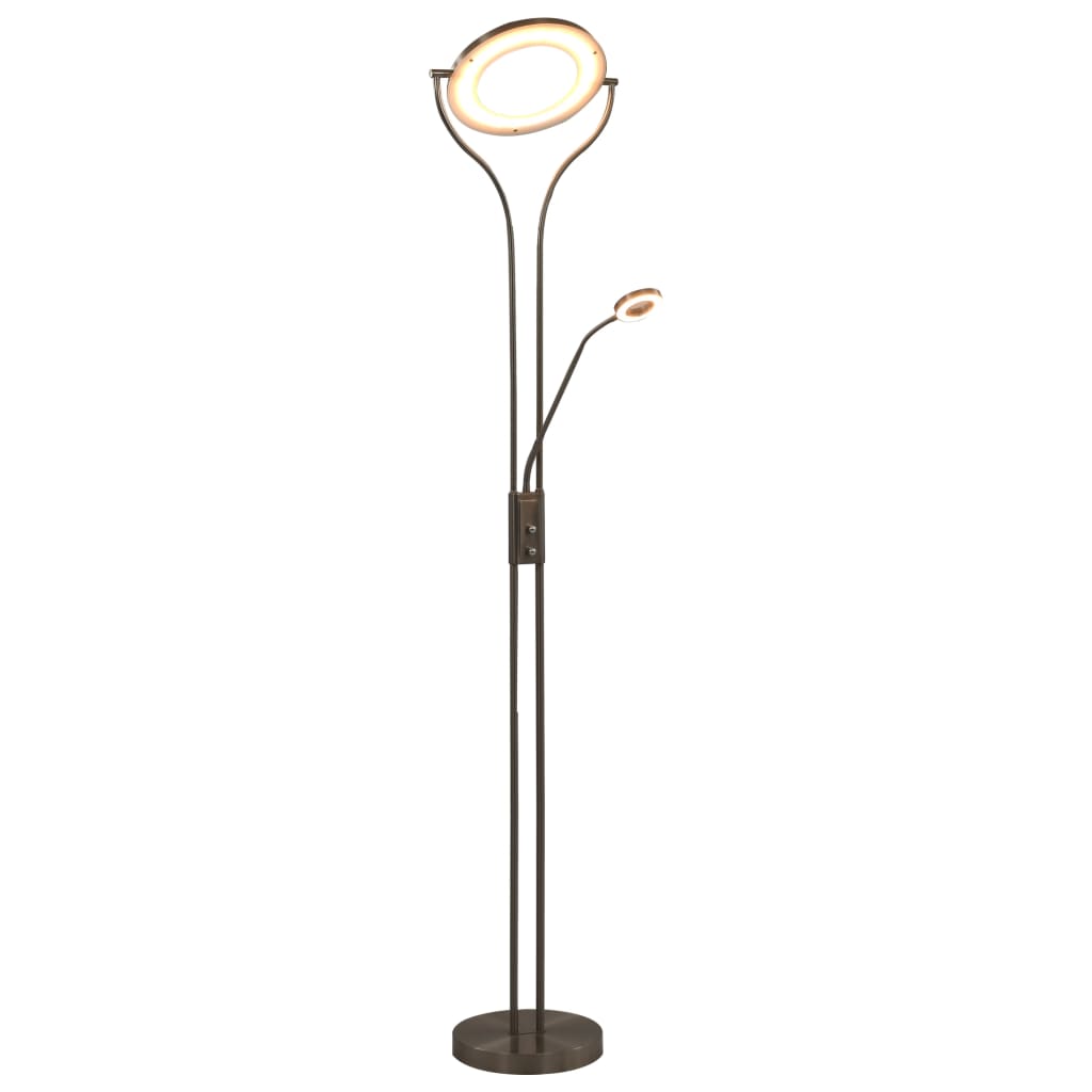 vidaXL Stehlampe 18 W Silbern 180 cm Dimmbar