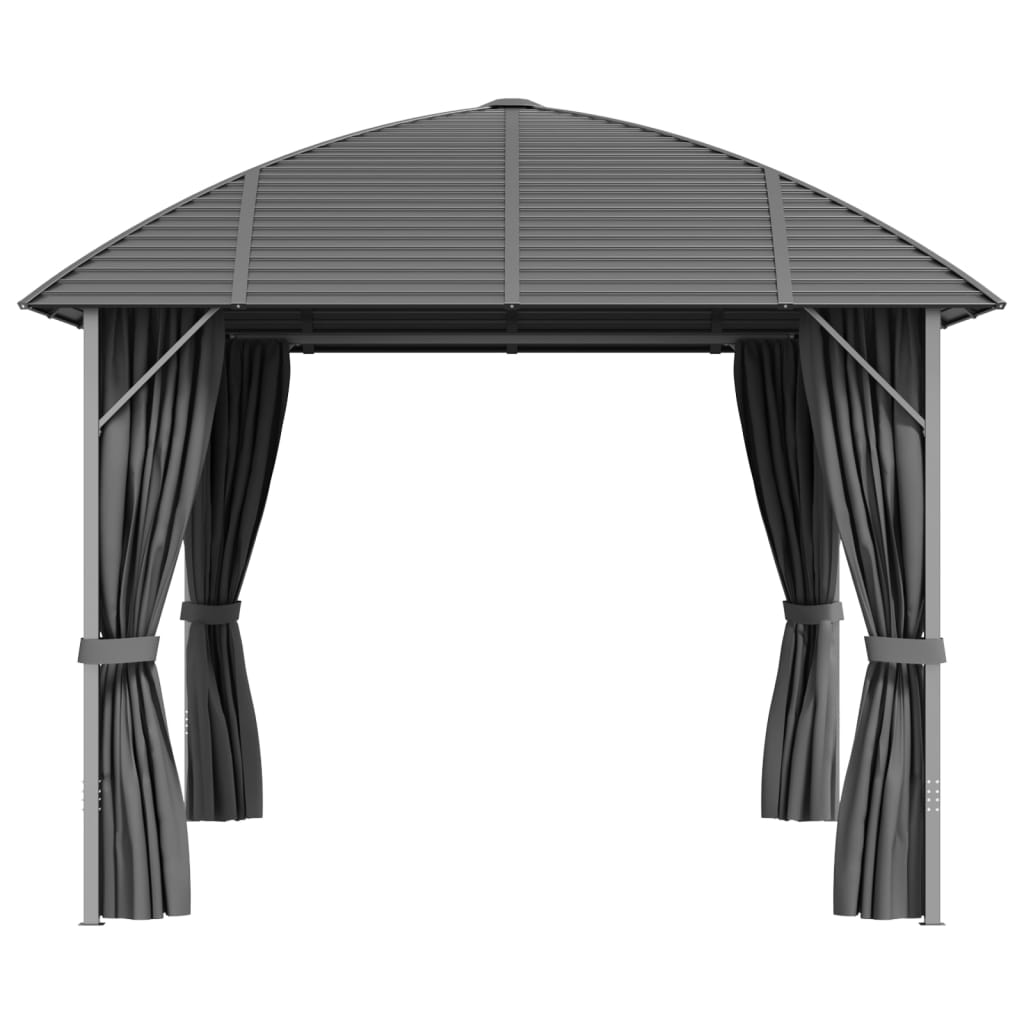 vidaXL Pavillon mit Seitenwänden & Bogendach 3x4 m Anthrazit