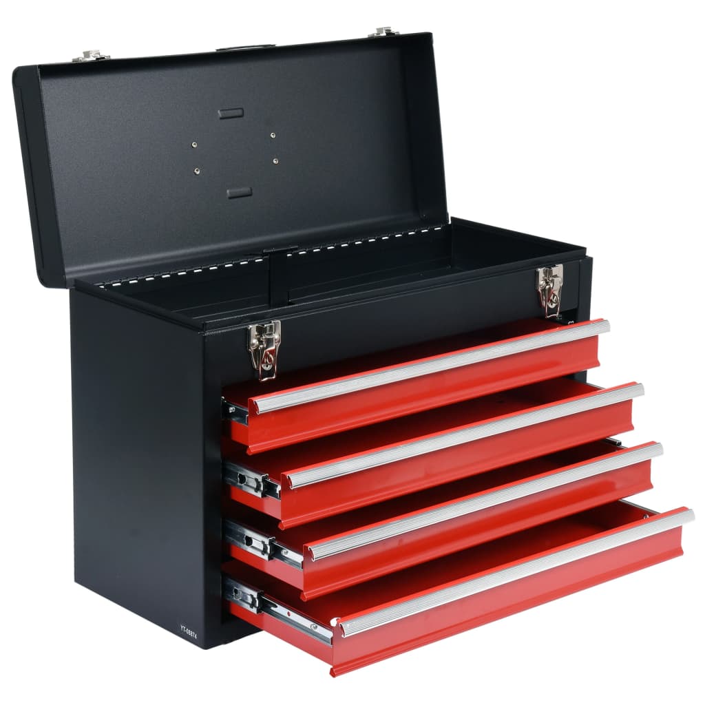 YATO Werkzeugkasten mit 4 Schubladen 52x21,8x36 cm
