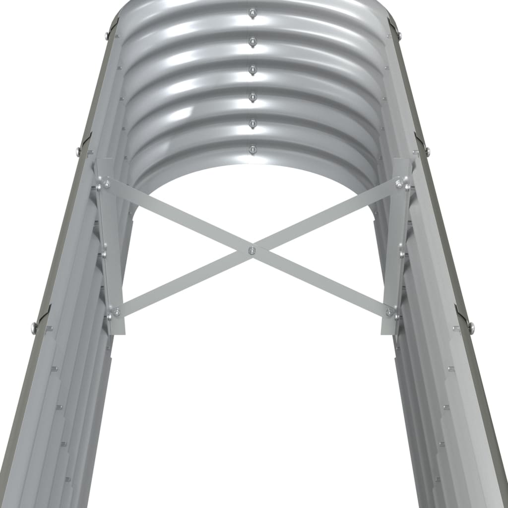 vidaXL Hochbeet Pulverbeschichteter Stahl 260x40x36 cm Grau