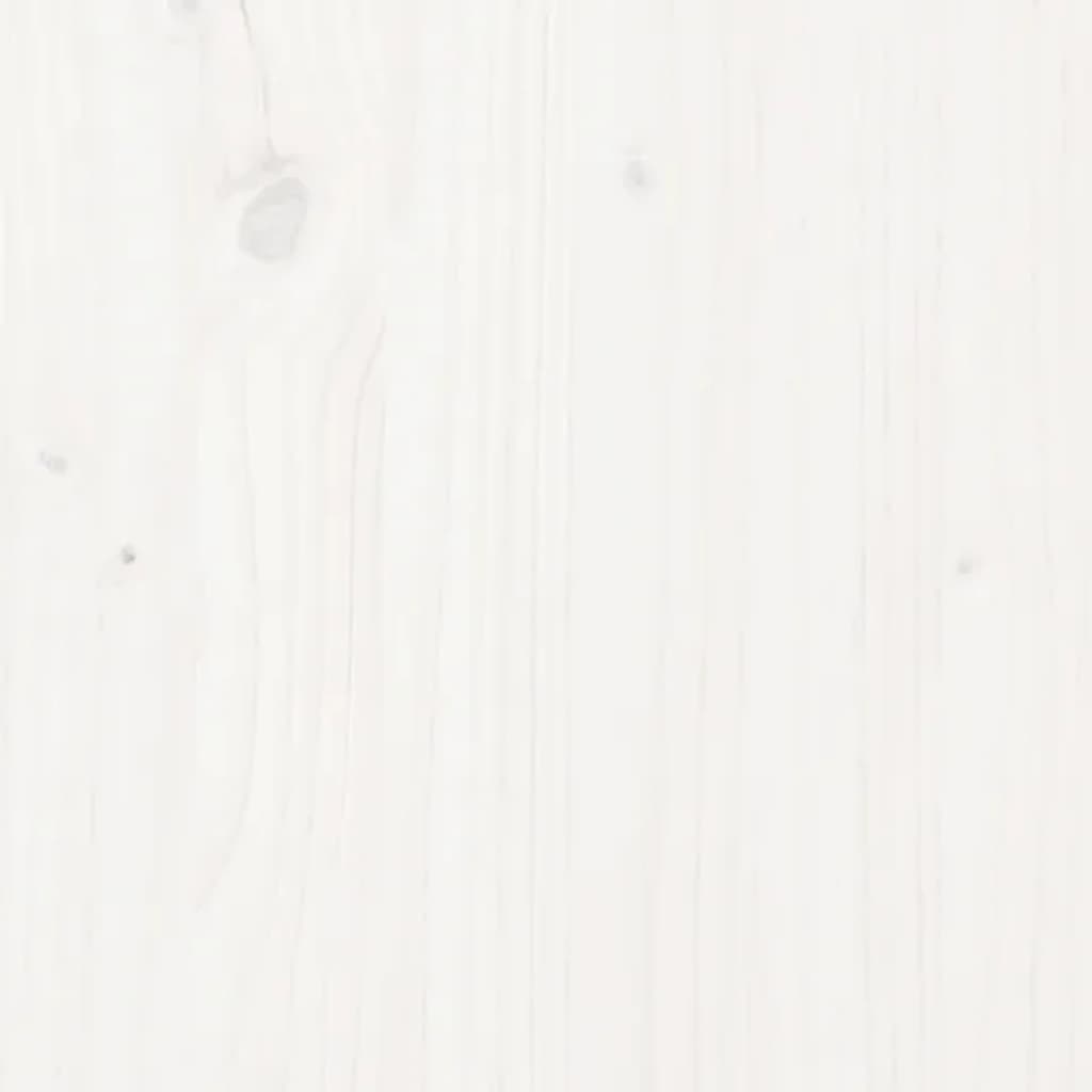 vidaXL Couchtisch Weiß 60x61x32,5 cm Massivholz Kiefer