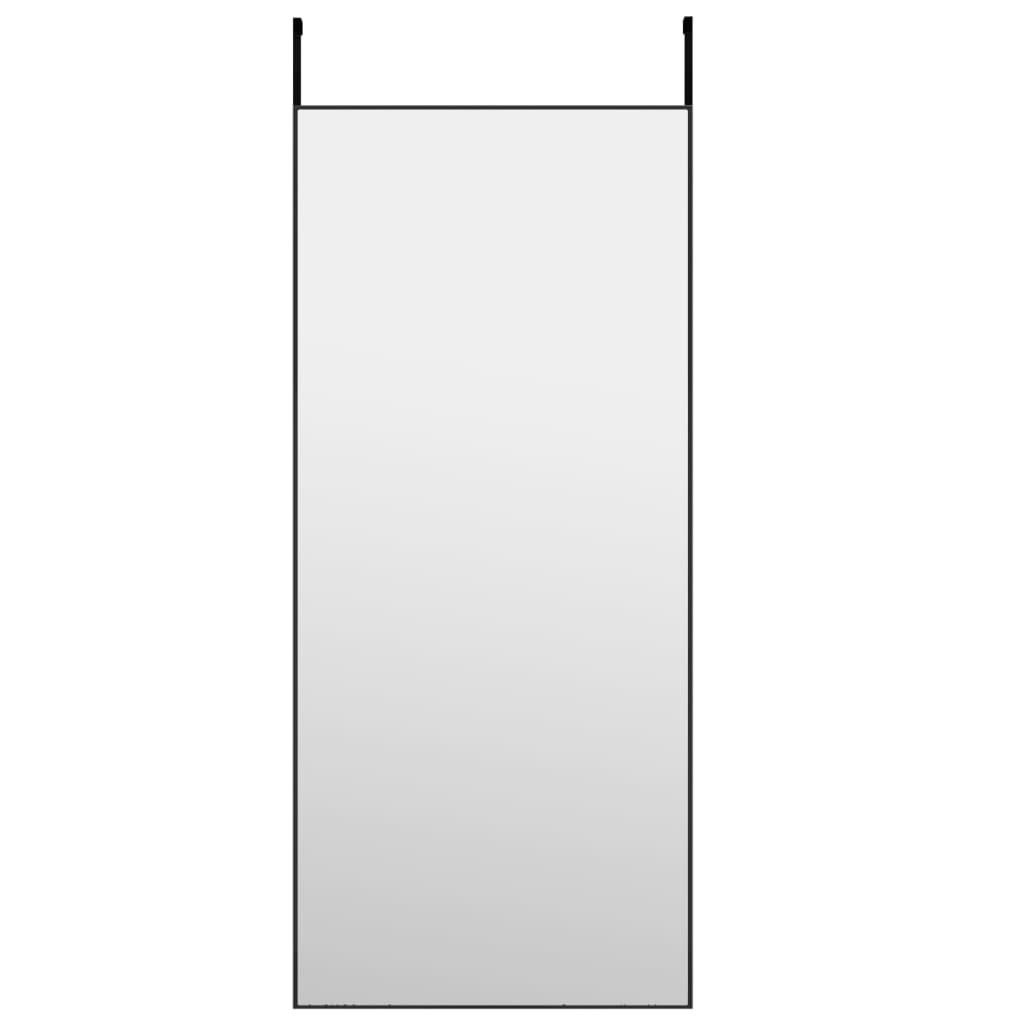 vidaXL Türspiegel Schwarz 40x100 cm Glas und Aluminium