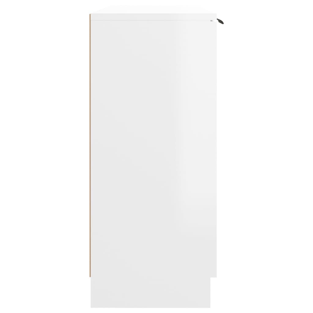 vidaXL Sideboard Hochglanz-Weiß 90,5x30x70 cm Holzwerkstoff