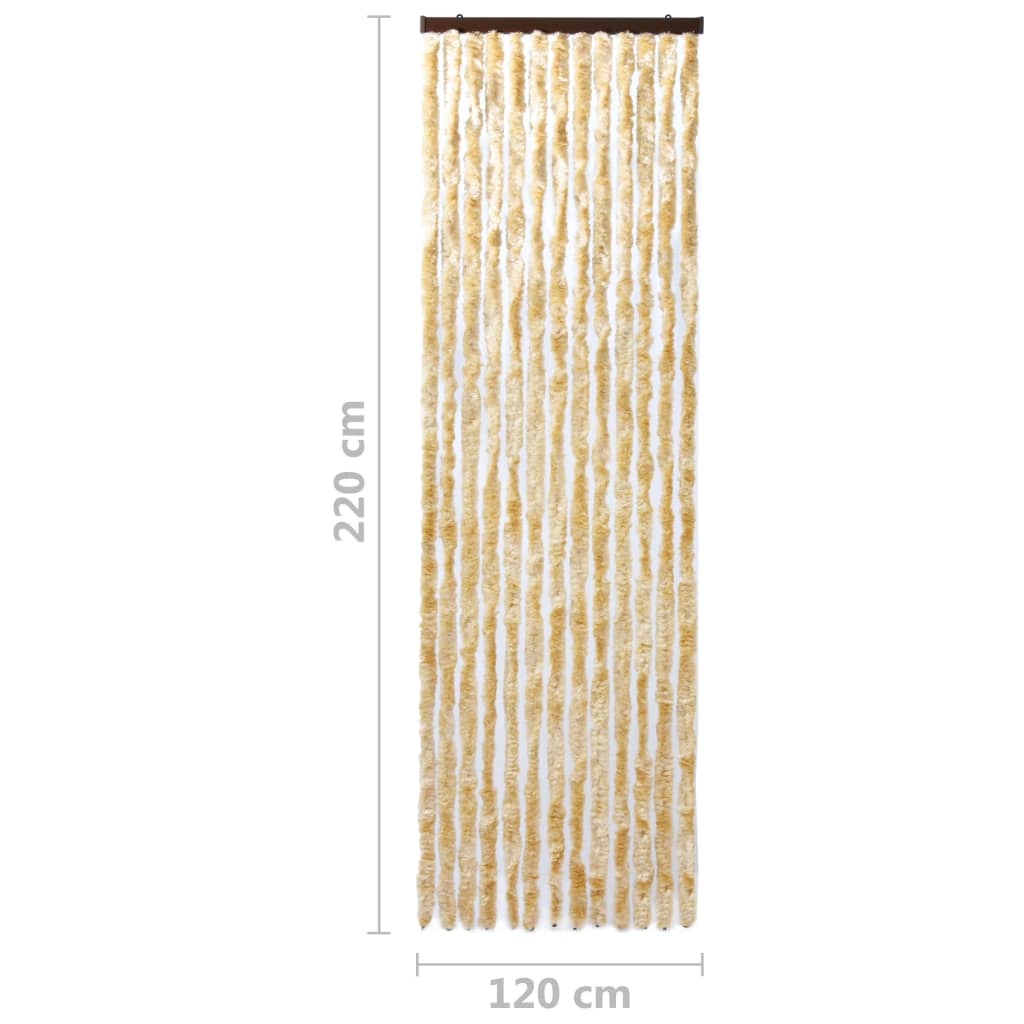 vidaXL Insektenschutz-Vorhang Beige 120x220 cm Chenille
