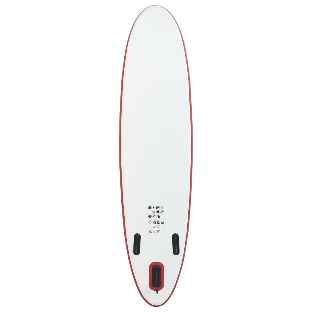 vidaXL SUP-Board Aufblasbar Rot und Weiß