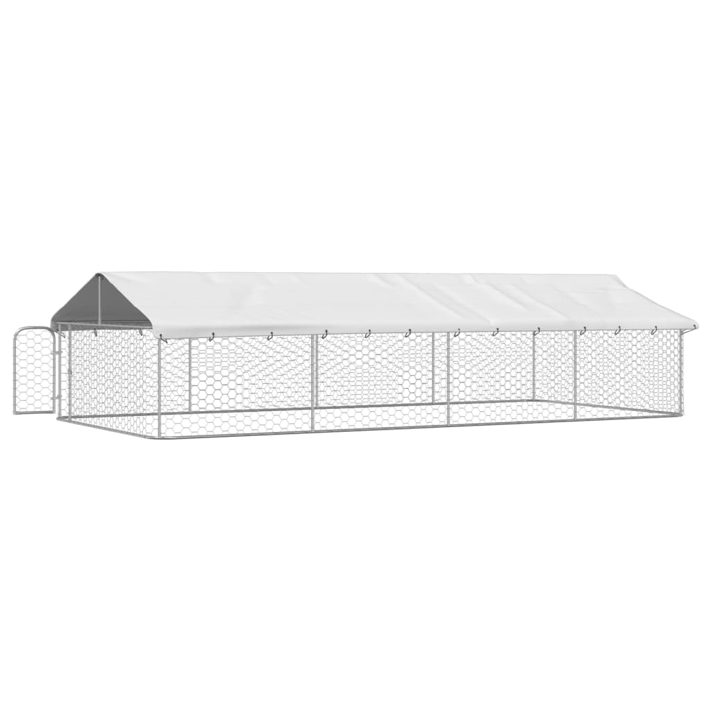 vidaXL Outdoor-Hundezwinger mit Dach 600x300x150 cm