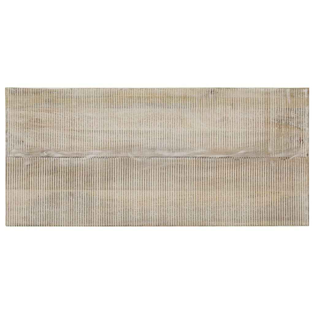 vidaXL Couchtisch Weiß 110 x 50 x 40 cm Massivholz Mango