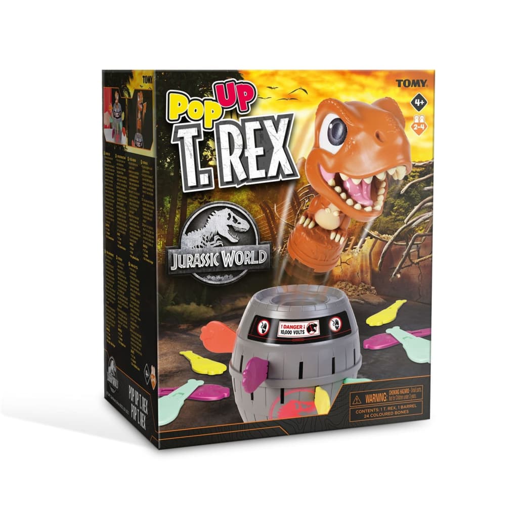 TOMY Hüpfender Spielzeug-Dinosaurier Pop Up T-Rex