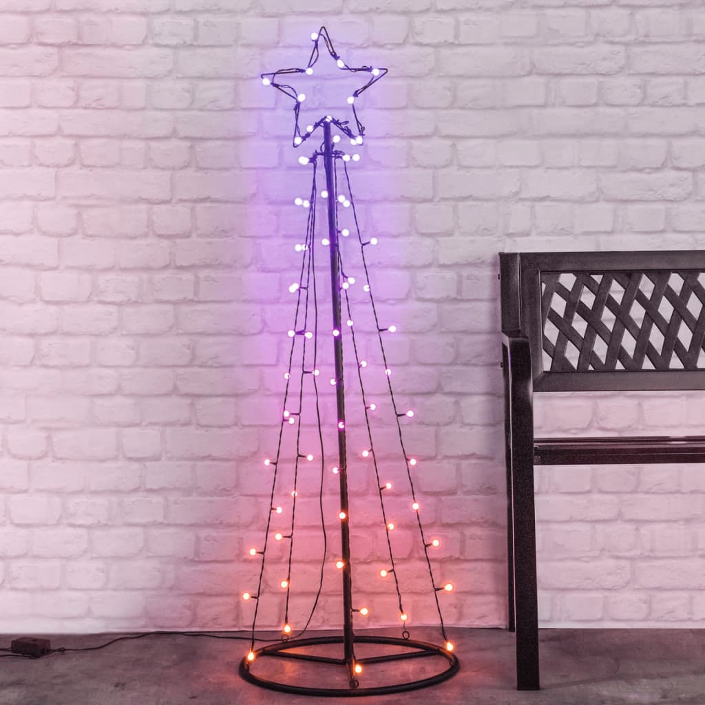 HI Weihnachtsbeleuchtung Weihnachtsbaum-Alternative 62 LEDs 100 cm