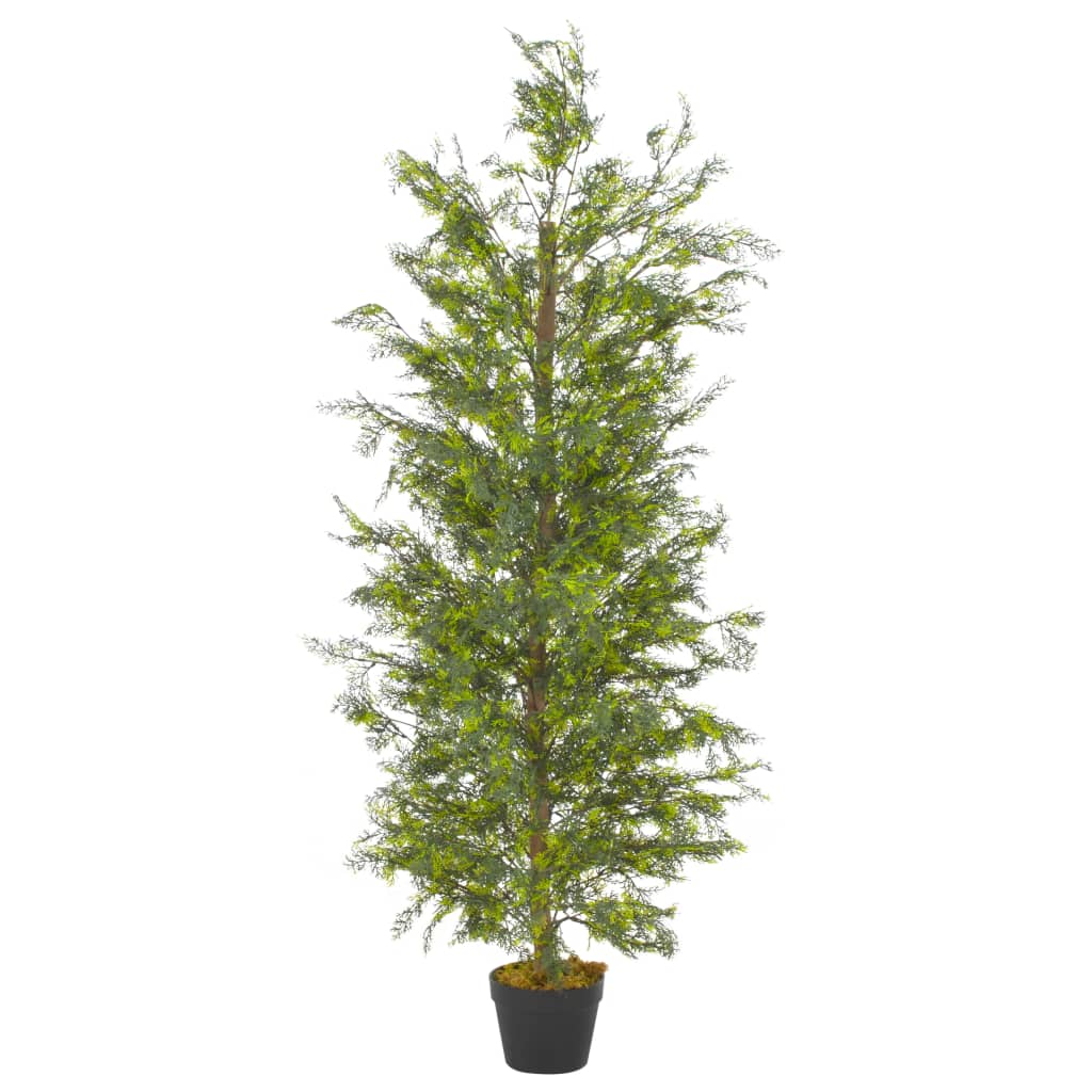vidaXL Künstliche Pflanze Zypresse mit Topf Grün 150 cm