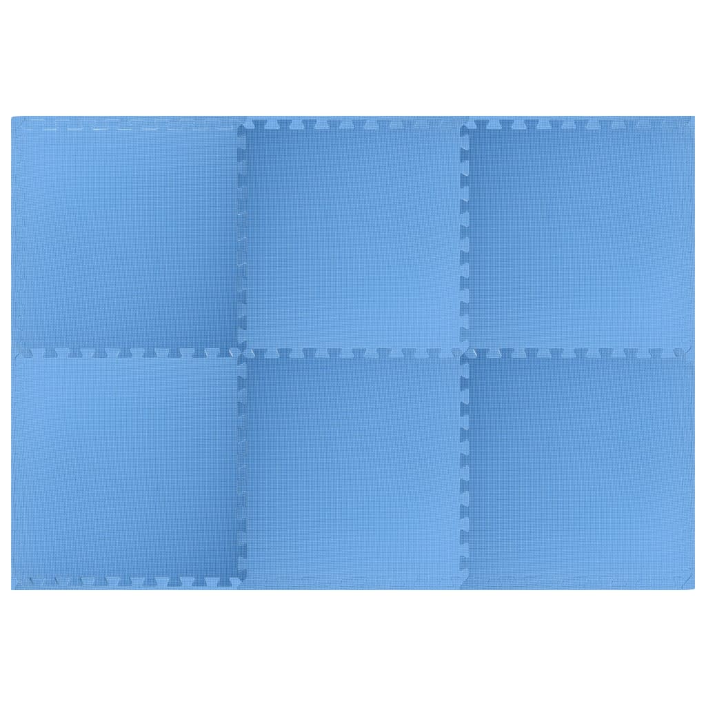 vidaXL Bodenmatten 6 Stk. 2,16 m² EVA-Schaumstoff Blau