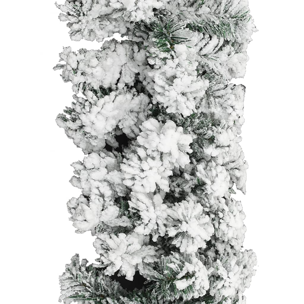 vidaXL Weihnachtsgirlande mit Schnee Grün 5 m PVC