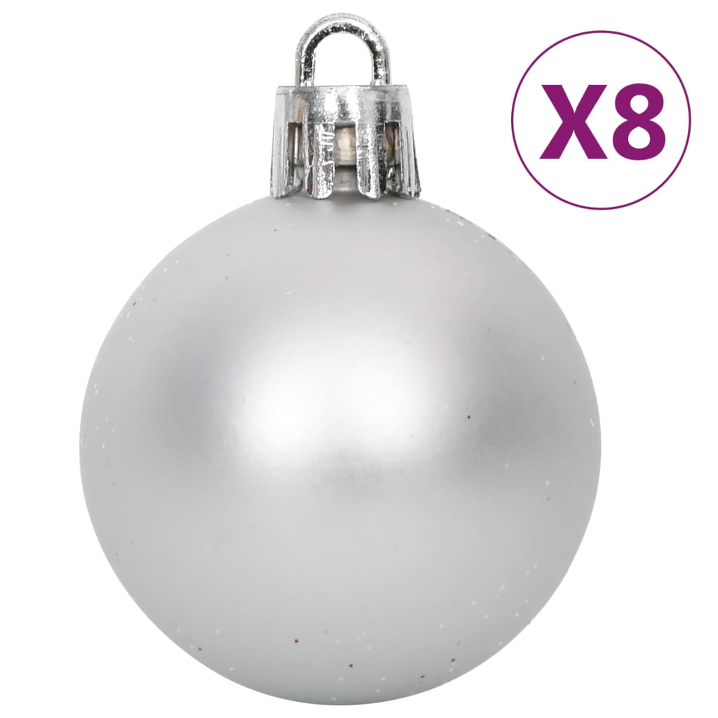 vidaXL 108-tlg. Weihnachtskugel-Set Silbern und Weiß