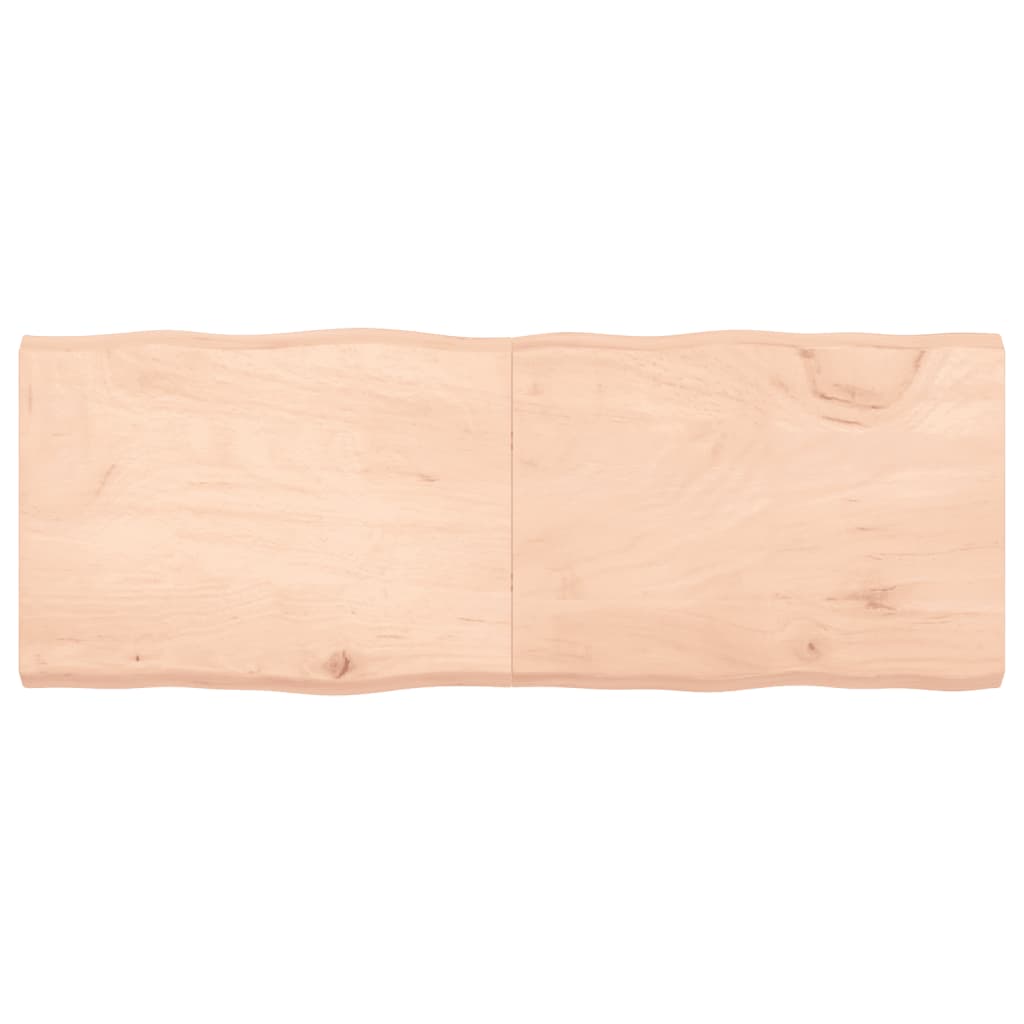 vidaXL Tischplatte 160x60x6 cm Massivholz Eiche Unbehandelt Baumkante