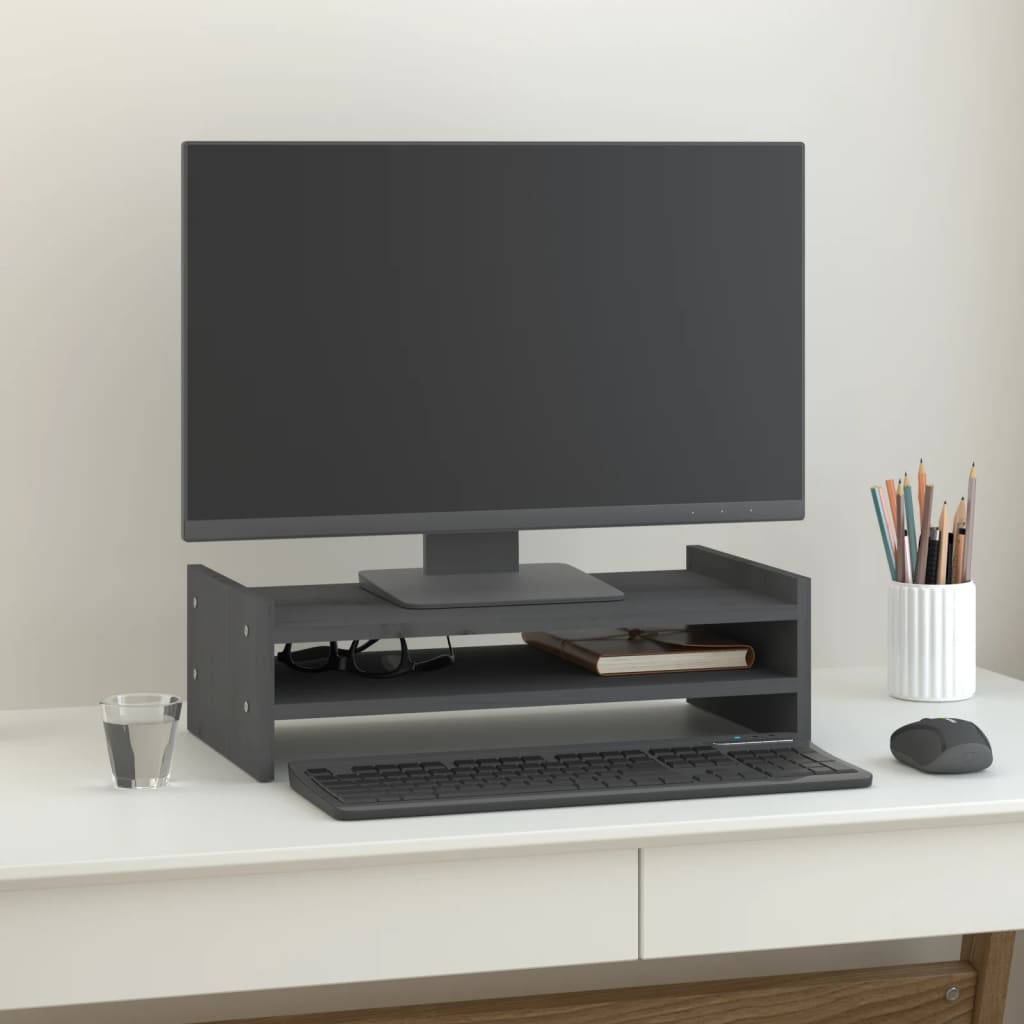 vidaXL Monitorständer Wohnzimmer - Monitorständer Grau 50x24x16 cm vidaXL Monitorständer Wohnzimmer - Monitorständer Grau 50x24x16 cm