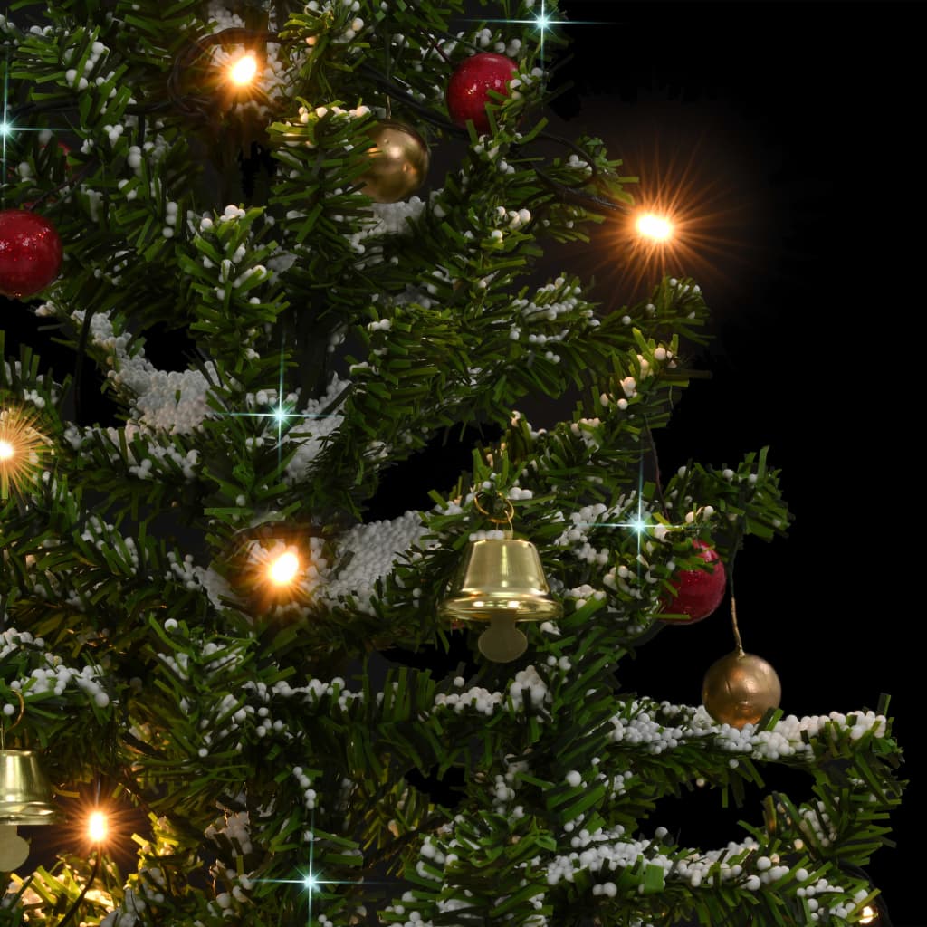 vidaXL Schneiender Weihnachtsbaum mit Schirmfuß Grün 75 cm