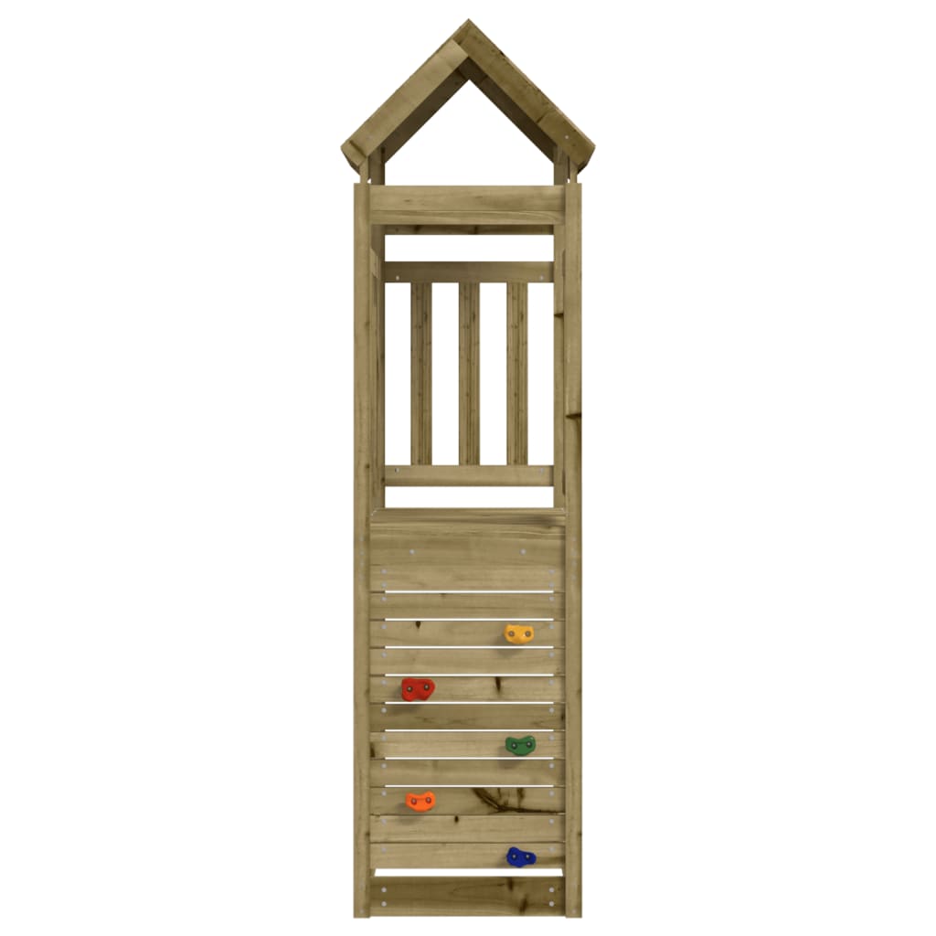 vidaXL Spielturm mit Kletterwand 53x110,5x214 cm Holz Imprägniert