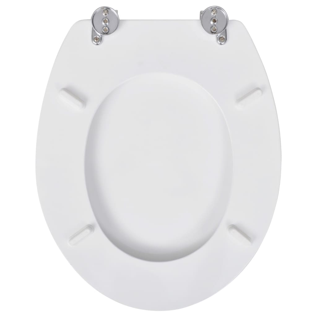 vidaXL Toilettensitze mit Deckel 2 Stk. MDF Weiß